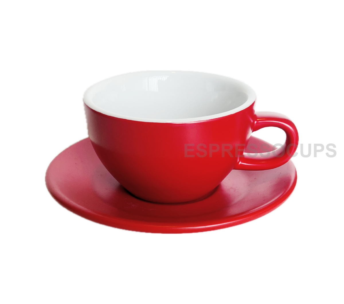 "TULIPANO" 210ml Cappuccino Cups - red matte
